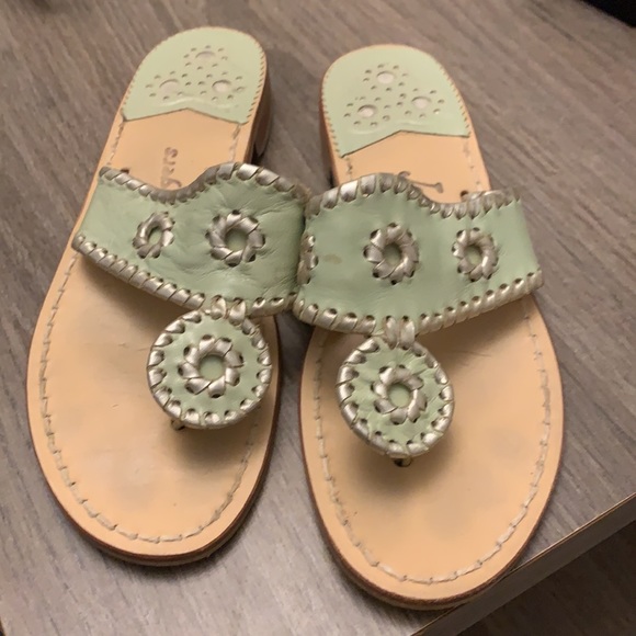 Mint green jack rogers. Size 6. - Picture 2 of 2